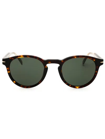 David Beckham Db 1111/s Round Sunglasses For Men In Brown