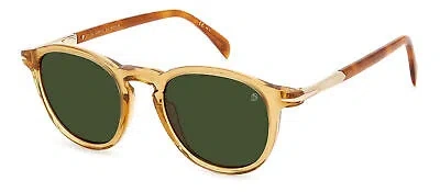 Pre-owned David Beckham Db 1114/s Yellow Havana Brown/green 49/21/145 Men Sunglasses