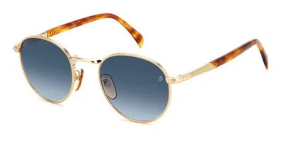 David Beckham Db 1116/s 06j/08 Men's Sunglasses Gold Size 51 In Blue