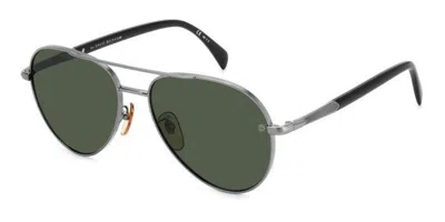 David Beckham Db 1118/g/s V81/uc Men's Sunglasses Silver Size 59 In Metallic