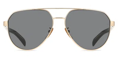 David Beckham Db 1121/g/s Asian Fit Rhl/ir Men's Sunglasses Gold Size 61