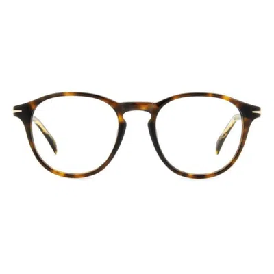 David Beckham Db 1126 Tortoiseshell Round Frame Eyeglasses In Brown