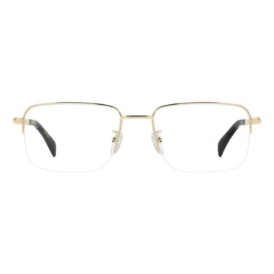 David Beckham Db 1150 Rectangular Gold-tone Steel Eyeglasses In Red