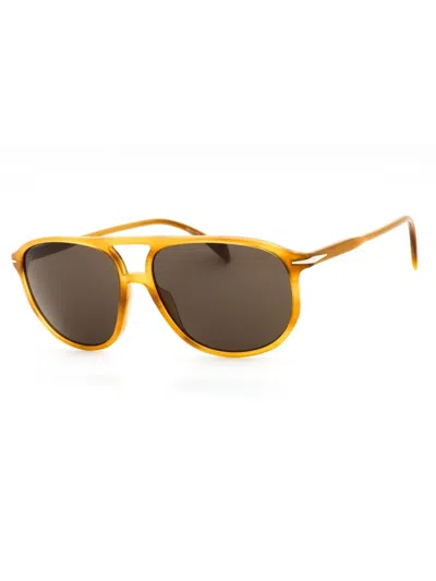 David Beckham Db 1159/s Plastic Oval Men's Sunglasses In Gold