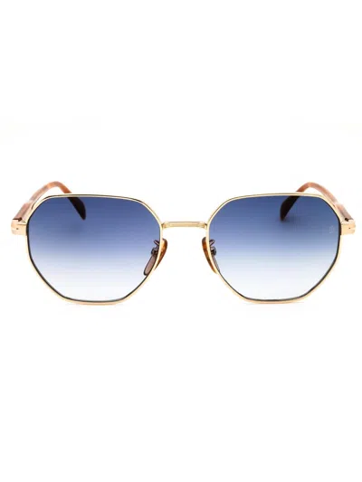 David Beckham Db 1162/f/s Sunglasses In Gold/gradient Blue Gold Mirror