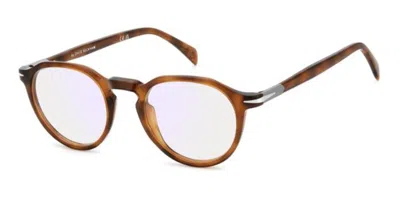 David Beckham Db 1180 Wr9/2y Blue-light Block Men's Glasses Tortoiseshell Size 48 - Free Lenses - Blue Light Block In Brown