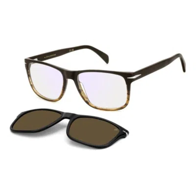 David Beckham Db 1188/c Rectangular Acetate Sunglasses In Purple