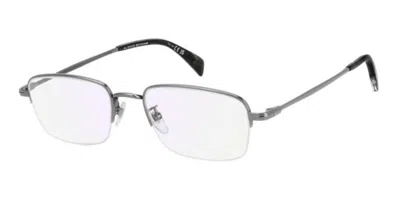 David Beckham Db 1190/f Asian Fit Kj1/2y Blue-light Block Men's Glasses Silver Size 54 - Free Lenses - Blue Light  In Black