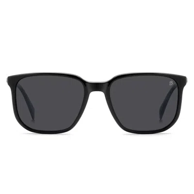 David Beckham Db 1210/c 88 Mm9 Men's Eyeglasses Black Blue/transparent With Polarized Clip