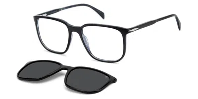 David Beckham Db 1210/c With Clip-on 88m Occhiali Da Vista Neri Per Uomo (solo Montatura) In Black