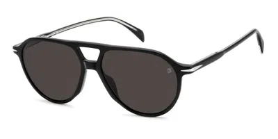 David Beckham Db 1218/s Polarized 807/m9 Occhiali Da Sole Neri Per Uomo In Black