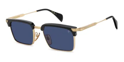 David Beckham Db 1227/g/s Vestibilità Orientale 2m2/a9 Occhiali Da Sole Oro Per Uomo In Black On Gold