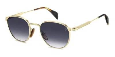 David Beckham Db 1228/s Rhl/84 Men's Sunglasses  Size 51 In Gold