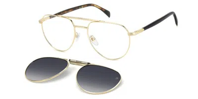 David Beckham Db 1238/c With Clip-on J5g Occhiali Da Vista Oro Per Uomo (solo Montatura) In Gold