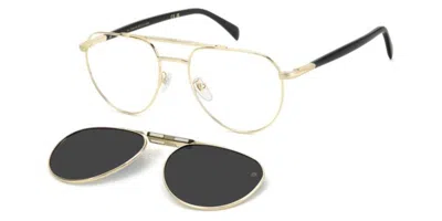 David Beckham Db 1238/c With Clip-on Rhl/m9 Occhiali Da Vista Per Uomo (solo Montatura) In Gold