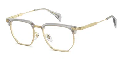David Beckham Db 1240/g Vestibilità Orientale Ft3 Occhiali Da Vista Oro Per Uomo (solo Montatura) In Transparent Grey On Gold