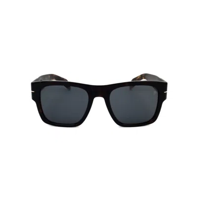 David Beckham Db 7000/s Bold Square Frame Sunglasses In Black
