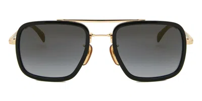 David Beckham Db 7002/s Rhl/fq Occhiali Da Sole Neri Per Uomo In Black