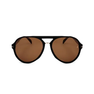 David Beckham Db 7005/s Aviator Sunglasses In Brown