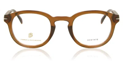 David Beckham Db 7017 Fmp Men's Glasses Brown Size 48 - Free Lenses - Blue Light Block Available In Transparent Brown
