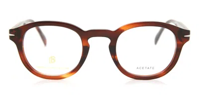 David Beckham Db 7017 Ex4 Occhiali Da Vista Tartarugatishell Per Uomo (solo Montatura) In Brown