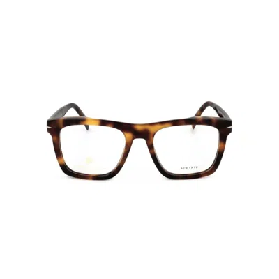 David Beckham Db 7020 Bold Square Frame Acetate Eyeglasses In Brown