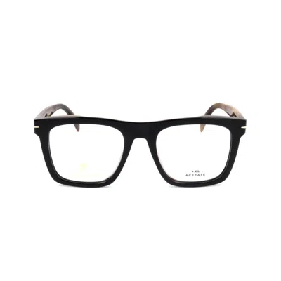 David Beckham Db 7020 Bold Rectangular Frame Eyeglasses In Black