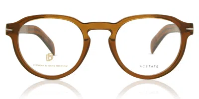 David Beckham Db 7021 Fmp Occhiali Da Vista Marroni Per Uomo (solo Montatura) In Yellow