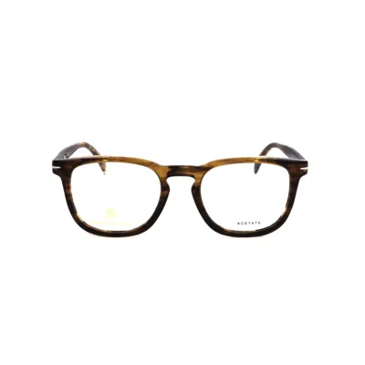 David Beckham Db 7022 Classic Square Acetate Eyeglasses In Brown
