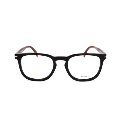 David Beckham Db 7022 Rectangular Acetate Sunglasses In Black