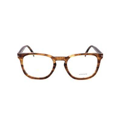 David Beckham Db 7022 Rectangular Tortoiseshell Eyeglasses In Brown