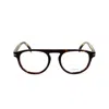 David Beckham Db 7024 Tortoiseshell Round Rectangular Eyeglasses In Multi