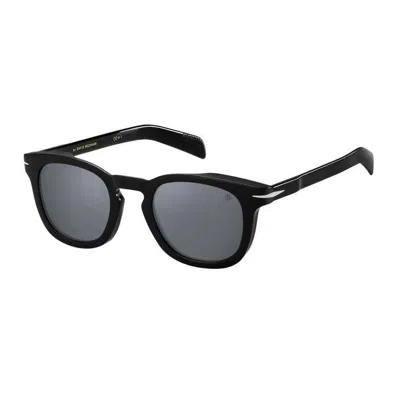 David Beckham Db 7030/s 0807 T4 Shiny Black/silver Mirror In Multi