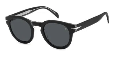 David Beckham Db 7041/s Flat 7c5/ir Men's Sunglasses Black Size 49