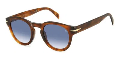 David Beckham Db 7041/s Flat Wr9/08 Men's Sunglasses Tortoiseshell Size 49 In Brown