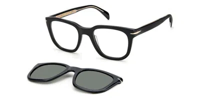 David Beckham Db 7043/cs With Clip-on 807/uc Men's Glasses Black Size 50 - Free Lenses - Blue Light Block Availabl
