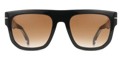 David Beckham Db 7044/s 2m2/ha Occhiali Da Sole Neri Per Uomo In Black