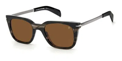 David Beckham Db 7047/s Poh/70 Occhiali Da Sole Grigi Per Uomo In Transparent