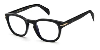David Beckham Db 7050/bb Blu-light Block 807/g6 Occhiali Da Vista Neri Per Uomo (solo Montatura) In Black