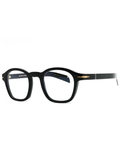David Beckham Db 7053/bb Men's Plastic Round Eyeglasses In Black