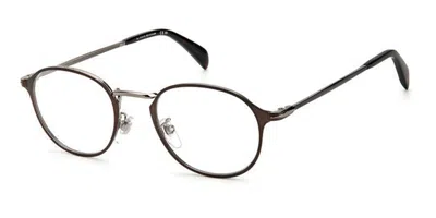 David Beckham Db 7055 05n Occhiali Da Vista Marroni Per Uomo (solo Montatura)