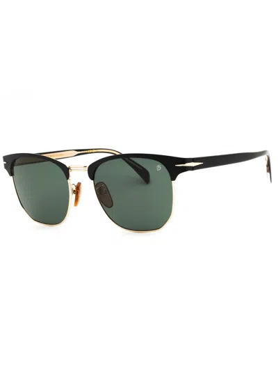 David Beckham Db 7057/f/s Metal Oval Men's Sunglasses In 0003 Qt - Mtt Black/green