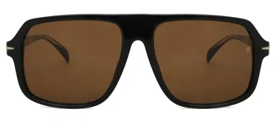 David Beckham Db 7059/f/s Vestibilità Orientale 807/70 Occhiali Da Sole Neri Per Uomo In Black