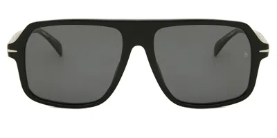 David Beckham Db 7059/f/s Vestibilità Orientale Bsc/m9 Occhiali Da Sole Neri Per Uomo In Black