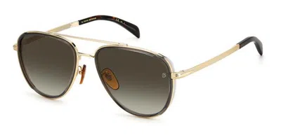 David Beckham Db 7068/g/s Vestibilità Orientale 2f7/ha Occhiali Da Sole Oro Per Uomo In White