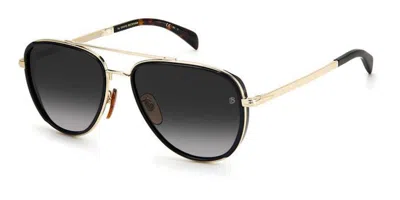 David Beckham Db 7068/g/s Vestibilità Orientale Rhl/9o Occhiali Da Sole Oro Per Uomo In Transparent