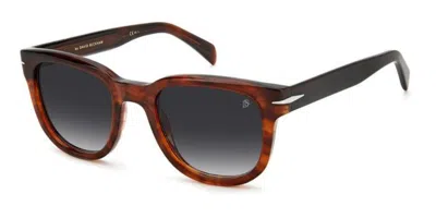 David Beckham Db 7092/s Ex4/9o Men's Sunglasses Brown Size 51 In Brown Horn