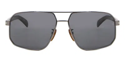 David Beckham Db 7102/s 85k/m9 Men's Sunglasses Silver Size 61 In Neutral