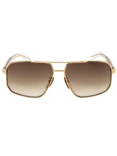 David Beckham Db 7102/s Sunglasses In Gold Crystal/brown Sf