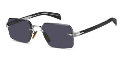 David Beckham Db 7109/s 85k/ir Men's Sunglasses Silver Size 56